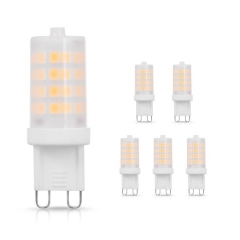 LOHAS LED Corn Light Bulbs G9, 4W(40W Equivalent), 400Lumen, Warm White 3000K, G9 Ceramic Base Light Bulbs Suitable for Home Lighting, Ceiling Fan, 5 