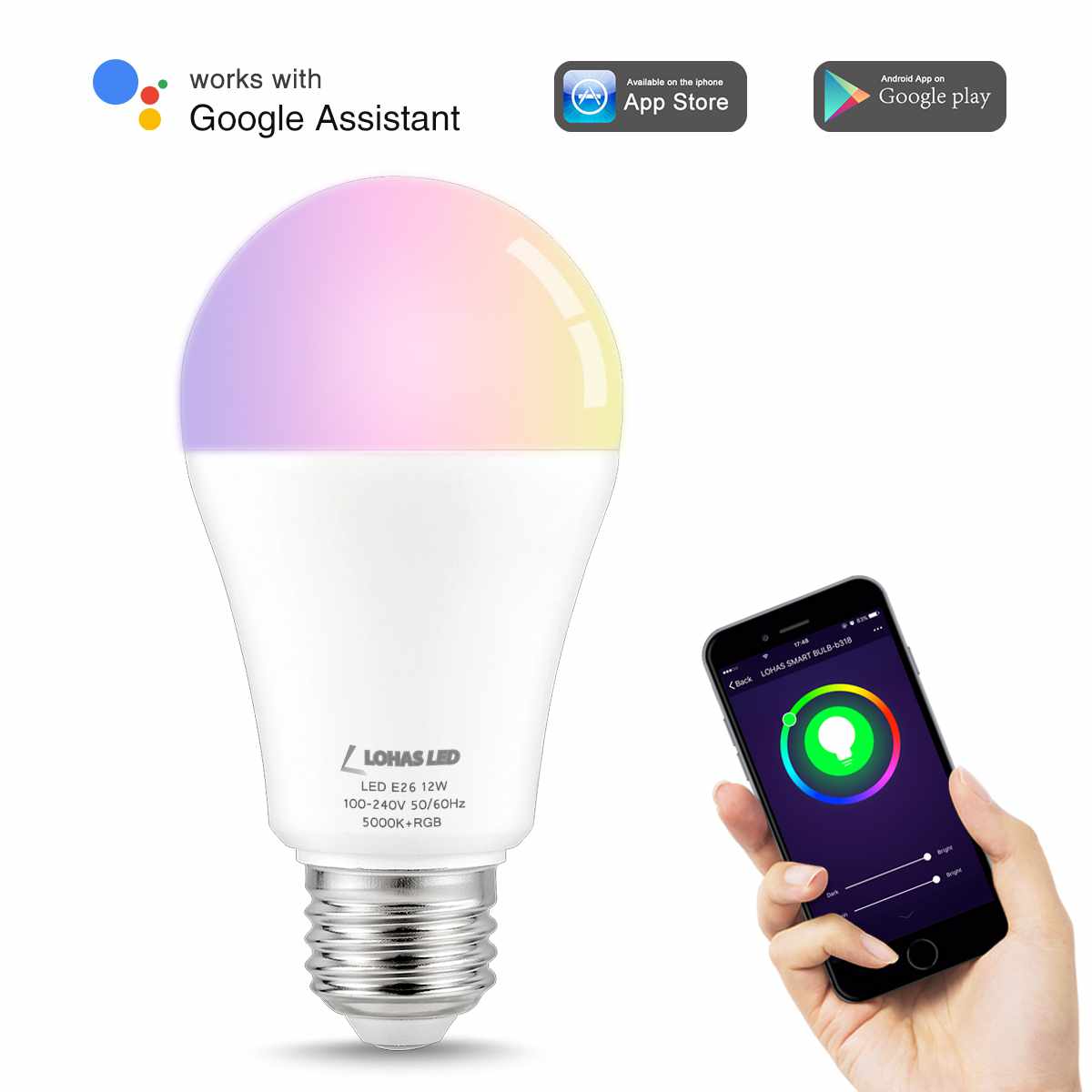 lohas smart led bulb google home