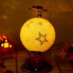 LOHAS Christmas Ball Ornaments Pendants Light, Multiple Patterns, Shatterproof Xmas Tree Decoration Ball Light, Star