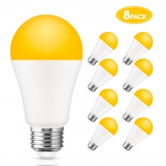 Dusk to Dawn LED Yellow Bug Light Bulbs, 12W (100W Equivalent) E26 Base Outdoor Porch Light