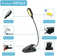14 LEDs Reading Light with 3000-6000K 20 Light Modes,Perfect for Bookworms