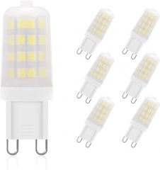 G9 Halogen Replacement Bulb,6000K Daylight White 400LM,6-Pack