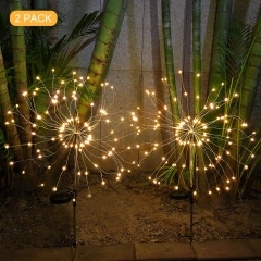DIY Solar Firework Lights,Outdoor Solar Garden Decorative Lights 120 LED Powered 40 Copper Wires String