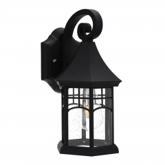 6.7 Inch 1 Light Black Vintage Outdoor Exterior Wall Lantern Light,Waterproof for Hanging Outdoor and Indoor,Wall Fixture Sconce Lighting Industrial S