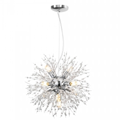 LOHAS 8-Light Gold Fireworks Chandelier,Modern Style Crystal Celling Light,Pendant for Kitchen,Dining Room, Bedroom, Living Room