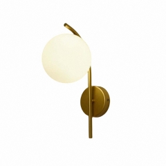 1-Light Gold Mid-Century Torch Shape Modern Industrial Style, Indoor for Bedroom, Living Room, LED Wall Light Fixture