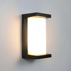 LOHAS Modern Vertical Rectangle Outdoor Wall Lights,30W Integrated LED Wall Sconce Light Fixtures,3000K Soft White Wall Mounted Lamps,Matte Black IP65