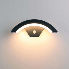 24W Arc Modern Integrated LED Motion Sensor Wall Sconce Light Fixtures,3000K Soft White, Corridor, Bedside, Garden